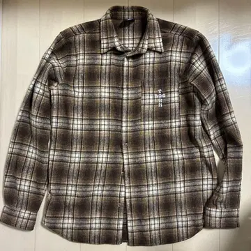 DOGTOWN 브라운 체크 플란넬 셔츠