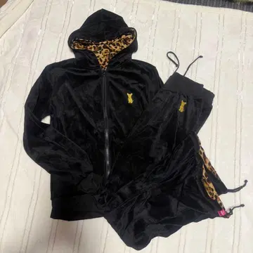 새상품급 케이트 루버 발한 사우나 수트 레오파드&벨로아 블랙 L 사이즈