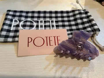 POTETE 쿠로미 보라색 마블 헤어 클립