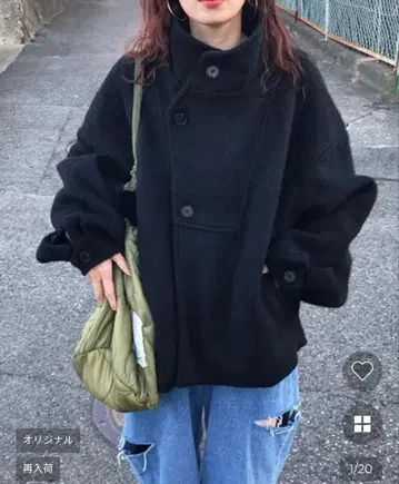 nugu klee 모헤어 라이크 하프 자켓