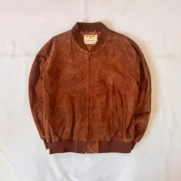 스웨이드 느낌 블루종 집업 브라운 빈티지풍 아우터