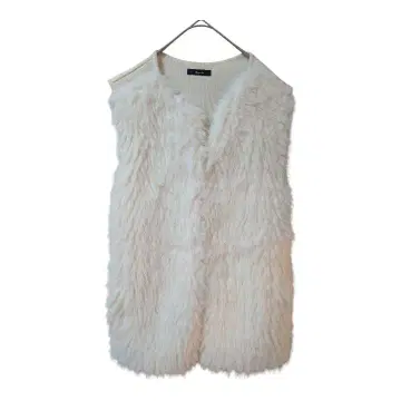 [ 컨디션 최상 ] allureville 화이트 퍼 베스트