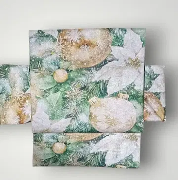 크리스마스 나고야 오비 라이트 그린 포인세티아 연한 녹색