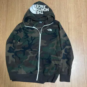THE NORTH FACE 카모 패턴 풀 집업 후드티 M