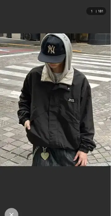 kutir 리버서블 나일론 드로 코드 숏 블루종 L 사이즈