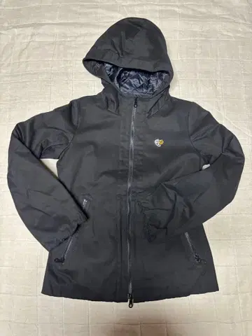 블랙 후드 부착 자켓