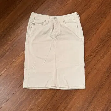 야누크 화이트 데님 타이트 스커트 XS