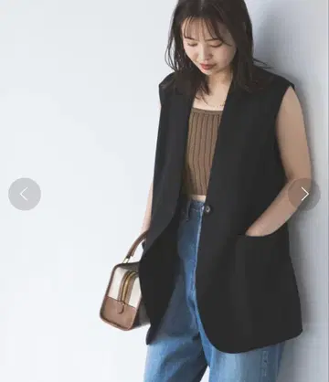 NOBLE 울 블렌드 V넥 지레 베스트