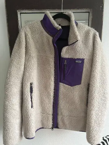 Patagonia 플리스 자켓 크림/퍼플