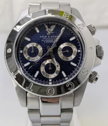 새상품급 LYLE&SCOTE 남성용 손목시계 10BAR 실버 작동