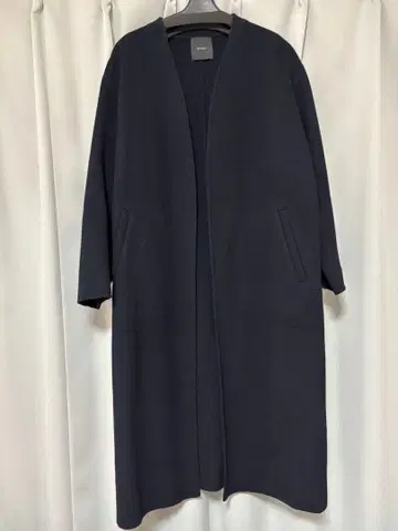 spick and span 노카라 V넥 리버 코트 네이비 38