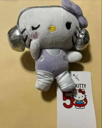 보라색 리본 헤드폰 키티