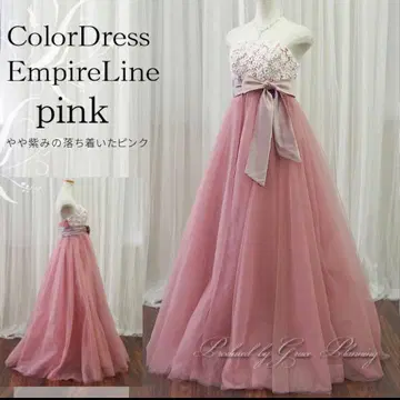 엠파이어 라인 핑크 컬러 드레스 11호