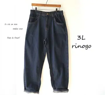 새상품 할인 3L 커비 데님 네이비 와이드 스트레이트 느낌 빅 사이즈
