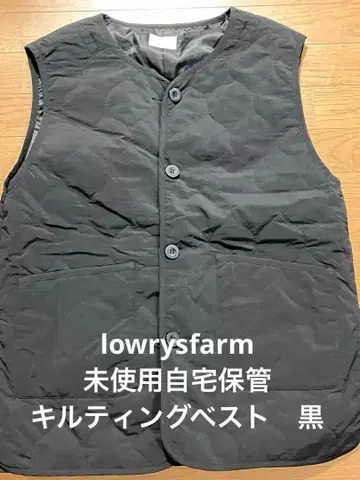 미사용 로리즈팜 블랙 퀼팅 베스트 슬리브리스