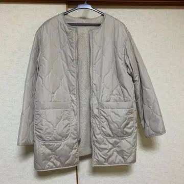 베이지 퀼팅 자켓