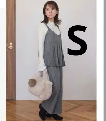 시마무라 talbyyumi 뷔스티에 와이드 팬츠 셋업 S