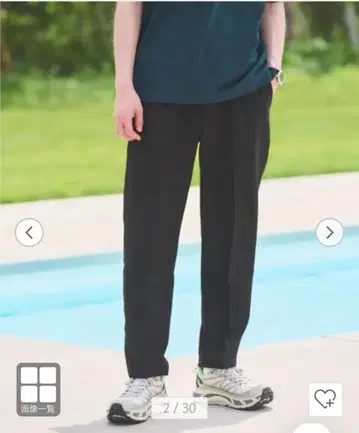 새상품 올마이 이지 팬츠 green label relaxing 블랙 M