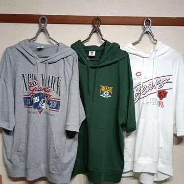 GU NFL 후드티 반팔 3종 세트