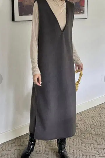 새상품 BANNER SELECT 기모 롱 점퍼 원피스