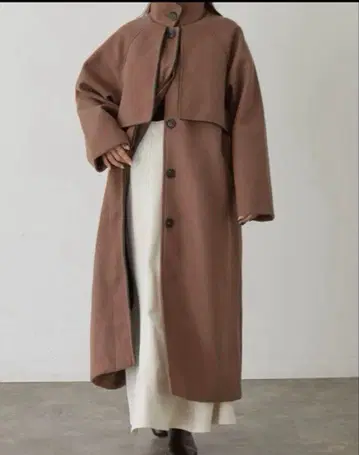 Thevon 제본 코트 브라운 S