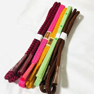 [ 미사용 ] 순수 실크 허리띠 5개 묶음 판매 1