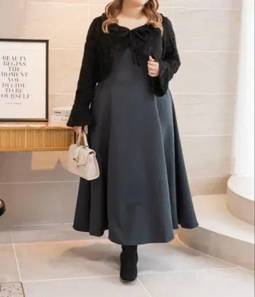 CLETTE 샤기 볼레로 세트 원피스