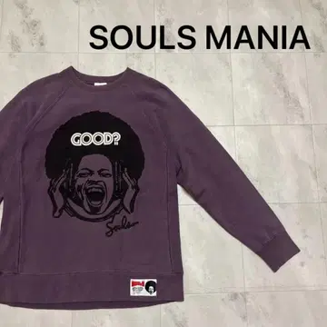 서울 매니아 맨투맨 트레이닝복 아메카지 프린트 블랙 뮤직