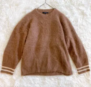 레어 페렛 100% MACPHEE 울 니트 스웨터 브라운