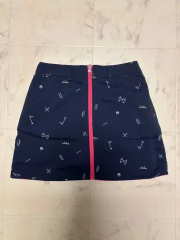 adidas 골프 스커트 네이비 안감 플리스 소재