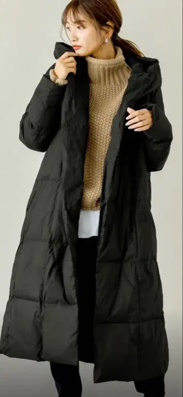 컨디션 최상 롱 다운 코트 다운 70 페더 30 인기 블랙 프리