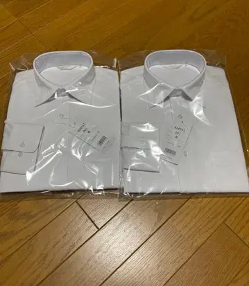 화이트 긴팔 와이셔츠 2장 세트