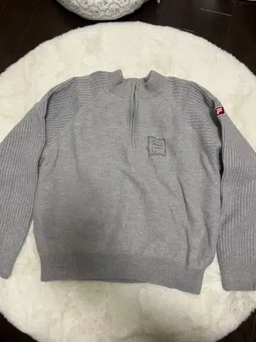 FILA 그레이 집업 스웨터 XL