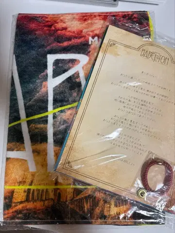 미세스 그린애플 타월 코인헤어타이 빨간색 라이브 레터 세트