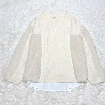 개럴개런트 이소재 도킹 니트 스웨터 셔츠 케이블