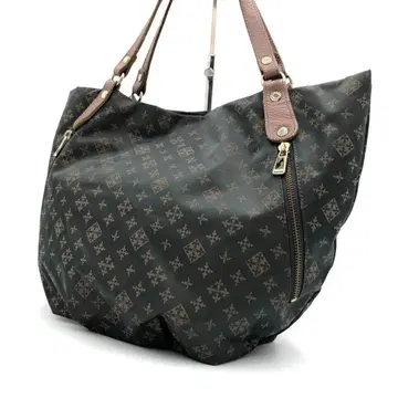 russet 토트백 모노그램 패턴 나일론 가죽 핸드백