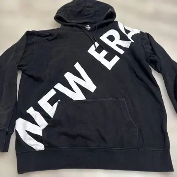 NEW ERA 블랙 후드 부착 후드티 XL