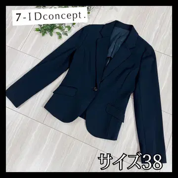 7-ID concept. 네이비 테일러드 자켓 원 버튼