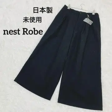 [ 미사용 ] 네스트로브 와이드 팬츠 가우초 팬츠 코튼 울 블랙