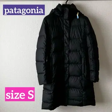 [ 새상품급 ] patagonia 롱 다운 코트 위드 잇 후드티 블랙 S