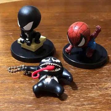 스파이더맨 블랙 스파이더맨 베놈 피규어 키링