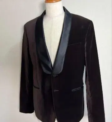 ZARA MAN 턱시도 벨로아 테일러드 자켓 USA44