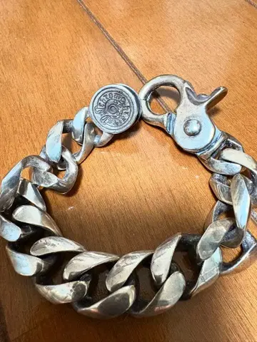 실버 체인 팔찌 꽃 모티브