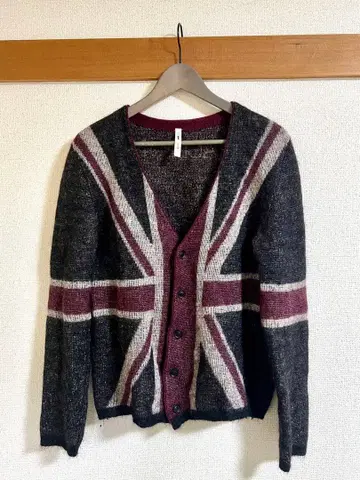 [ glamb ] 인기 유니언 잭 키드 모헤어 가디건 XL 사이즈