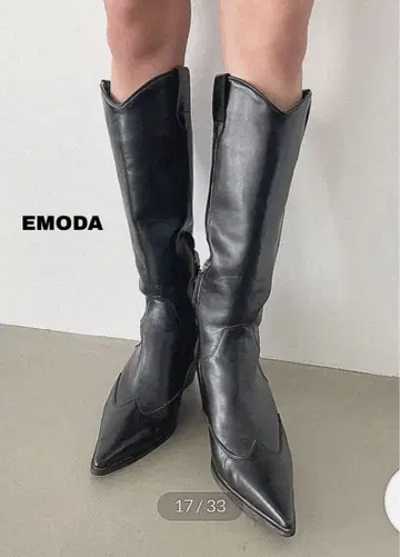 EMODA 롱 웨스턴 부츠 블랙