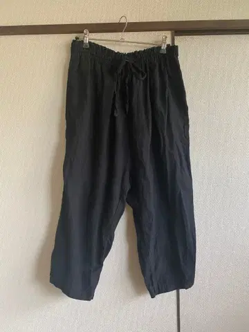 nest Robe 블랙 사루엘 팬츠 린넨 100%