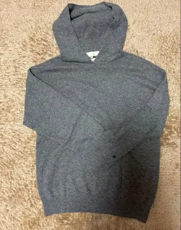 자유구 퓨어 캐시미어 후디 니트 후드티 별 자수