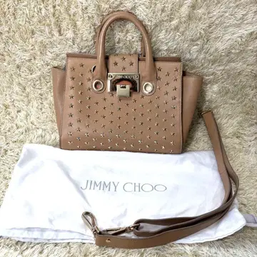 새상품급 JIMMY CHOO 핸드백 2way 라이리 가죽 스터드