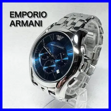 작동품 엠포리오 아르마니 크로노그래프 손목시계 AR1787 블루 데이트