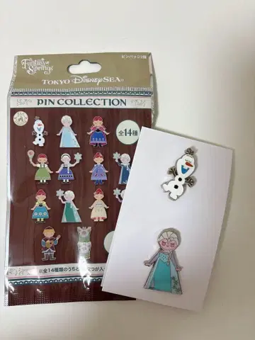 핀 배지 2개 안나와 눈의 여왕 디즈니씨 판타지 스프링스 핀즈